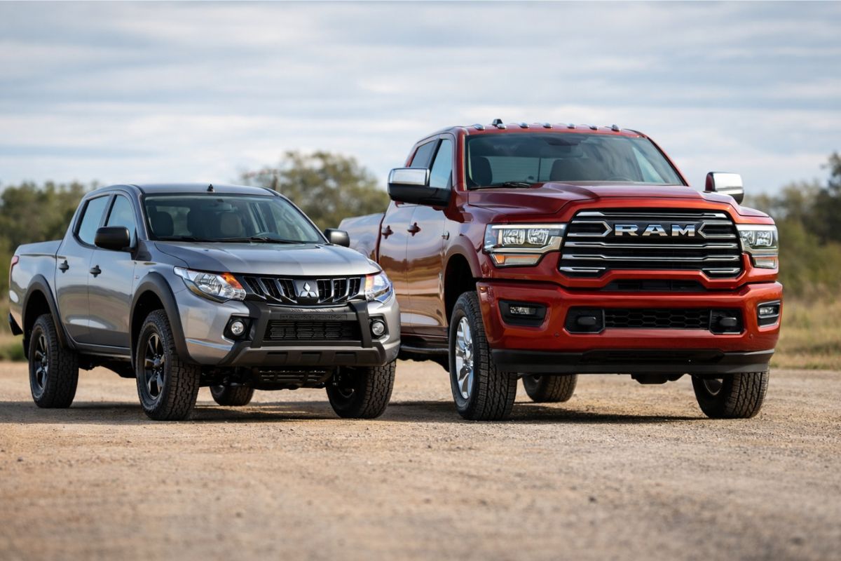 Triton L200 enfrenta gigante RAM 2500; diferença impressiona