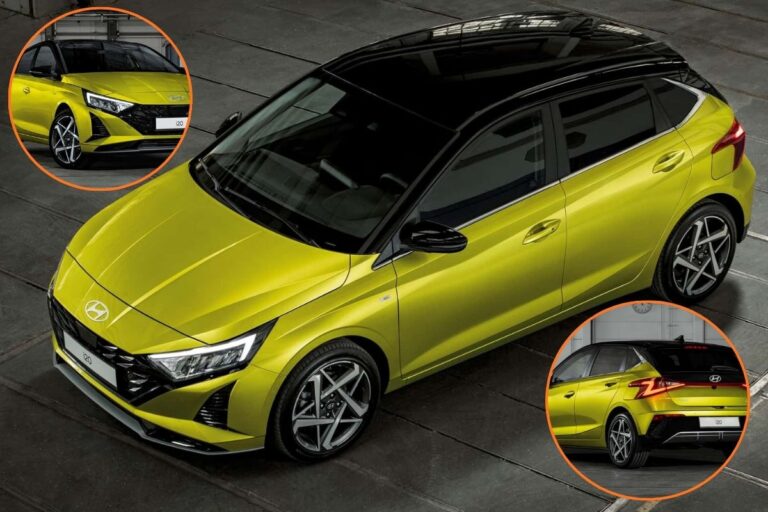 Hyundai i20 com dois destaques: para a dianteira e traseira do veículo