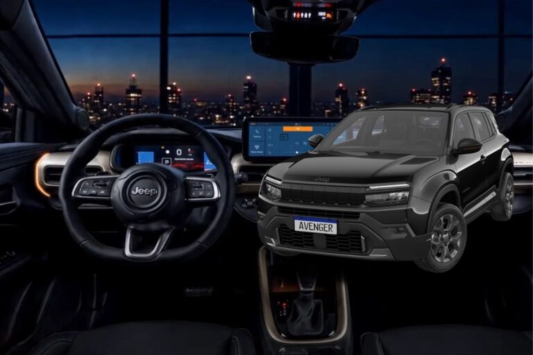 Imagem do interior do Jeep Avenger